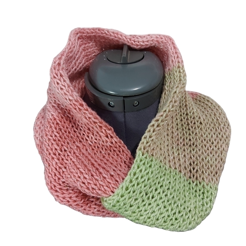 Hand Knit Infinity Cowl - Picture 3 of 4